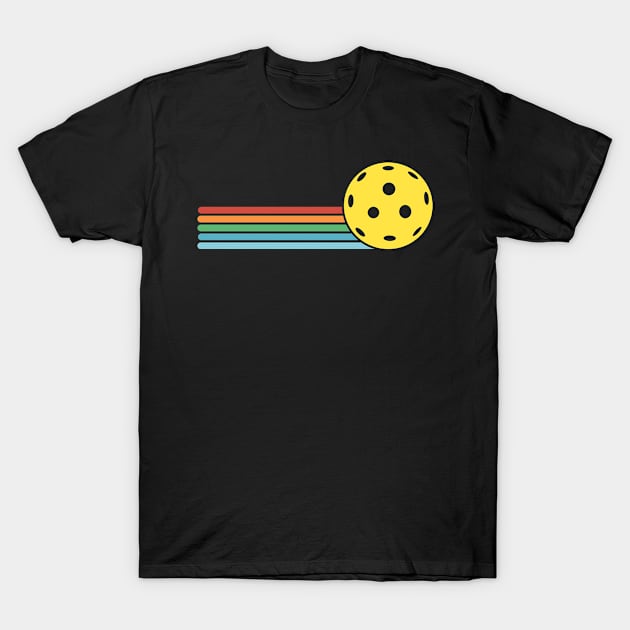 Pickleball Retro Sunset Sport Game Pickle Ball Fan T-Shirt by Eyes4